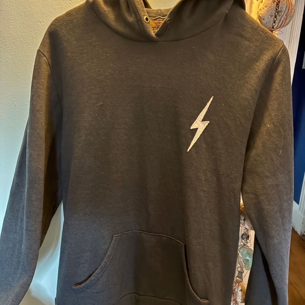 Aviator Nation Blue / Gray Lightning Bolt Hoodie - Picture 6 of 11
